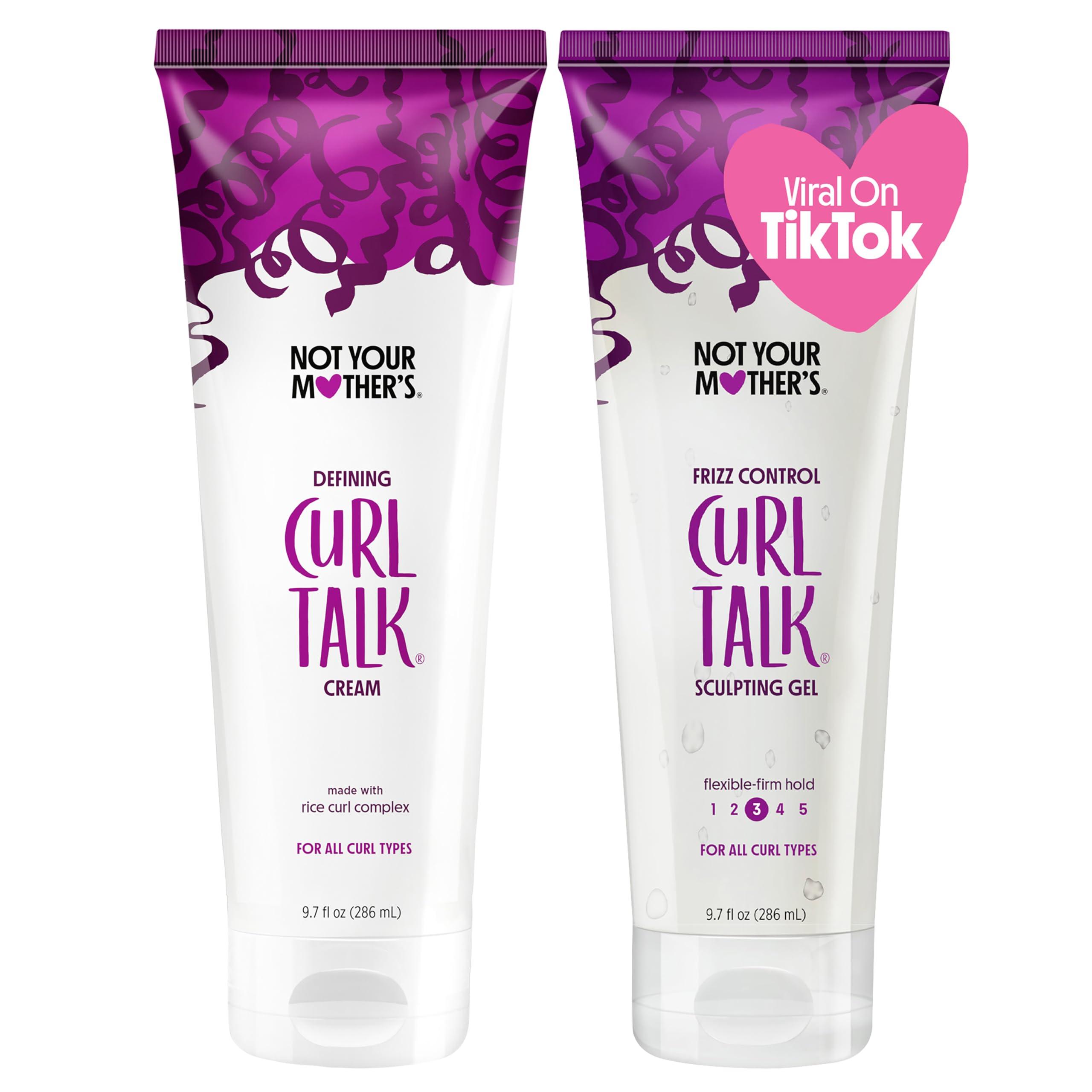 Not Your Mother's Not Your Mother\'s Curl Talk Frizz Control Sculpting Gel & Defining Cream (2-Pack) - 9.7 fl oz - Formulated with Rice Curl Complex - All Curl Types