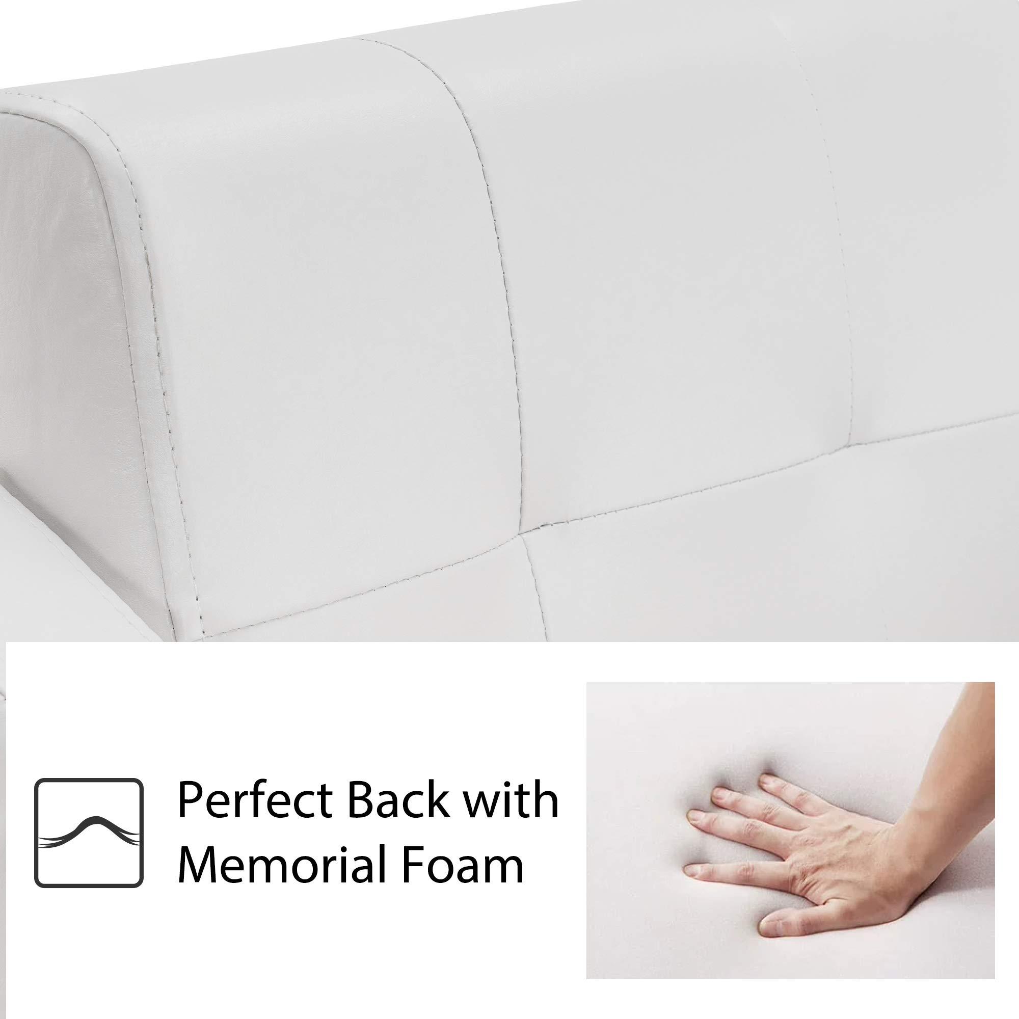 BarberPub BarberPub Salon Chair for Hair Stylist, Hydraulic Barber Styling Chair, Beauty Spa Equipment 8813 (6" Seat Height Adjustment) (White)