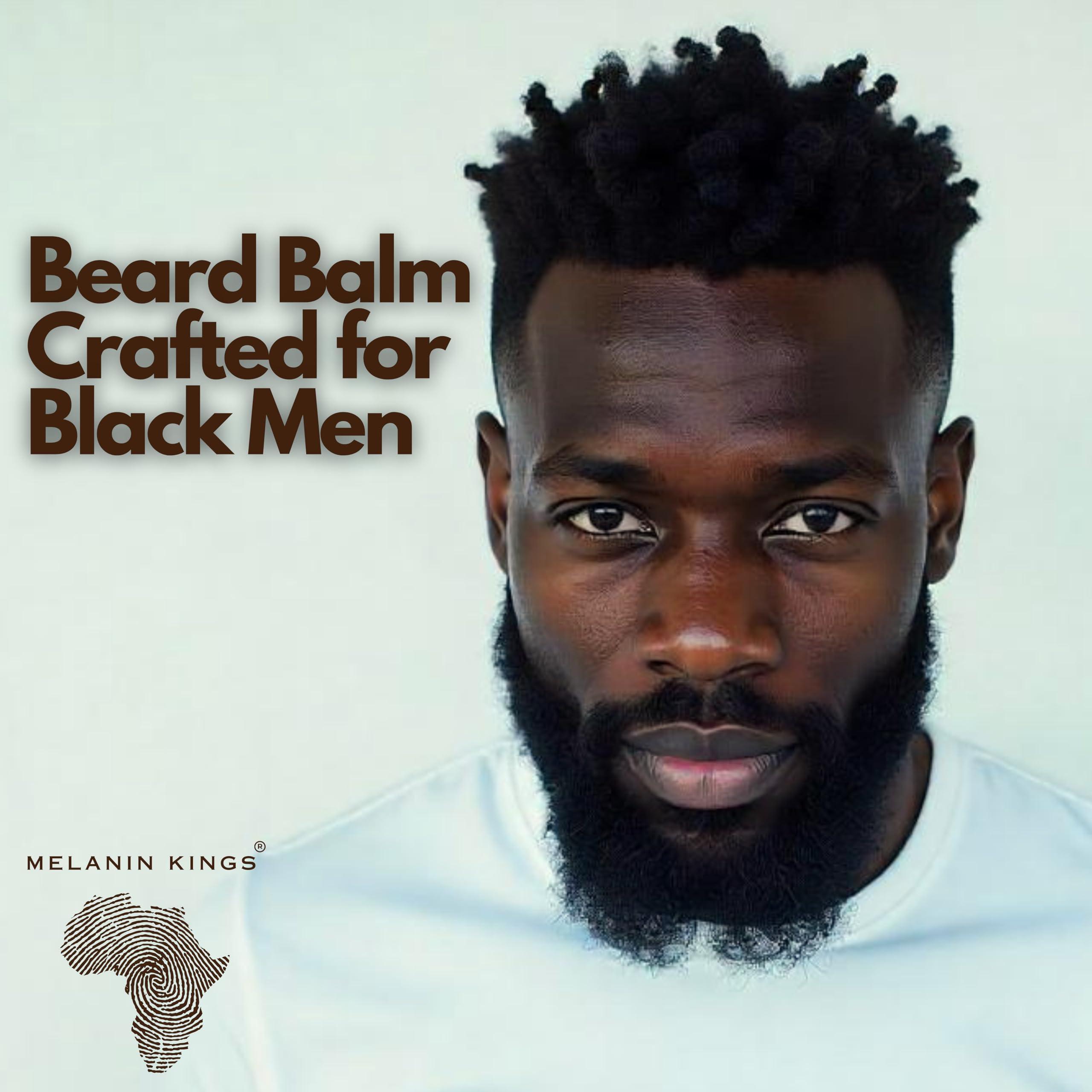 Melanin Kings Melanin Kings Beard Balm for Black Men | 3 oz | Ancient African Ingredients | Specialized formula for black men s Kenyan Sandalwood Scent