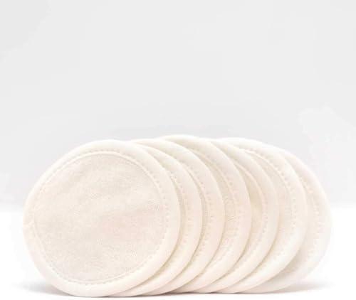 Kitsch Kitsch Reusable Cotton Rounds for Face - Eco-Friendly Cotton Pads for Makeup Removal | Organic & Reusable Eye Makeup Remover Pads | Face Pads for Toner with Reusable Travel Pouch, 7pcs