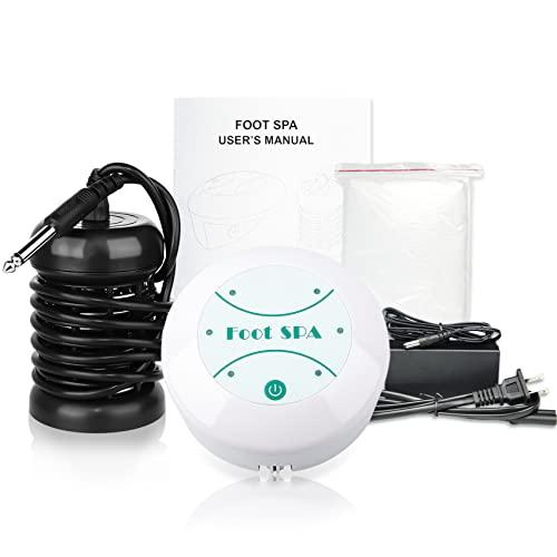 Lecaung Lecaung Detox Foot Bath Machine, Portable Ion Ionic Detox Foot Bath Machine, Foot Cleanse Foot Detox Spa Machine for Home Travelling USE with 10 Liners