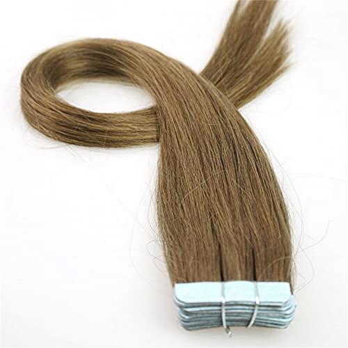 Yotty Yotty Hair Extensions Tape in Seamless Skin Weft Remy Human Hair (24Inch 40Pcs 140Gram, Chestnut Brown)