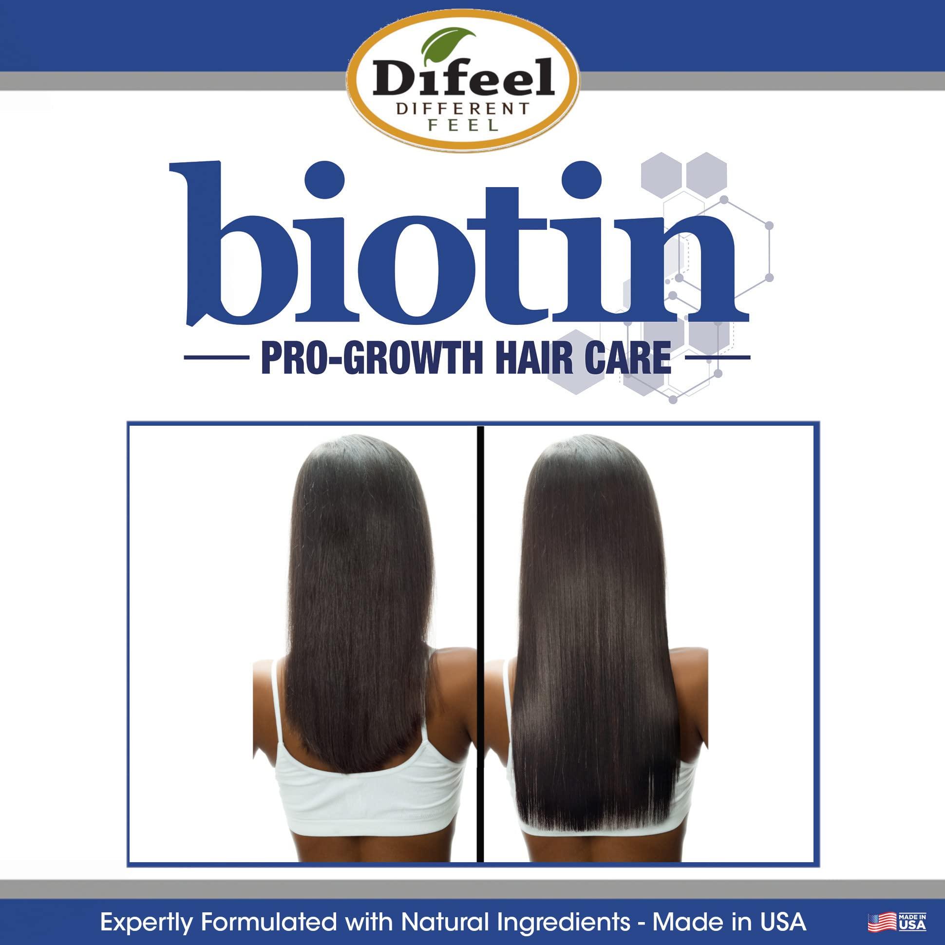 Difeel Difeel Pro-Growth Biotin Shampoo & Conditioner 2-PC Gift Set - Shampoo and Conditioner for Thinning Hair and Hair Loss, Sulfate Free Shampoo & Conditioner