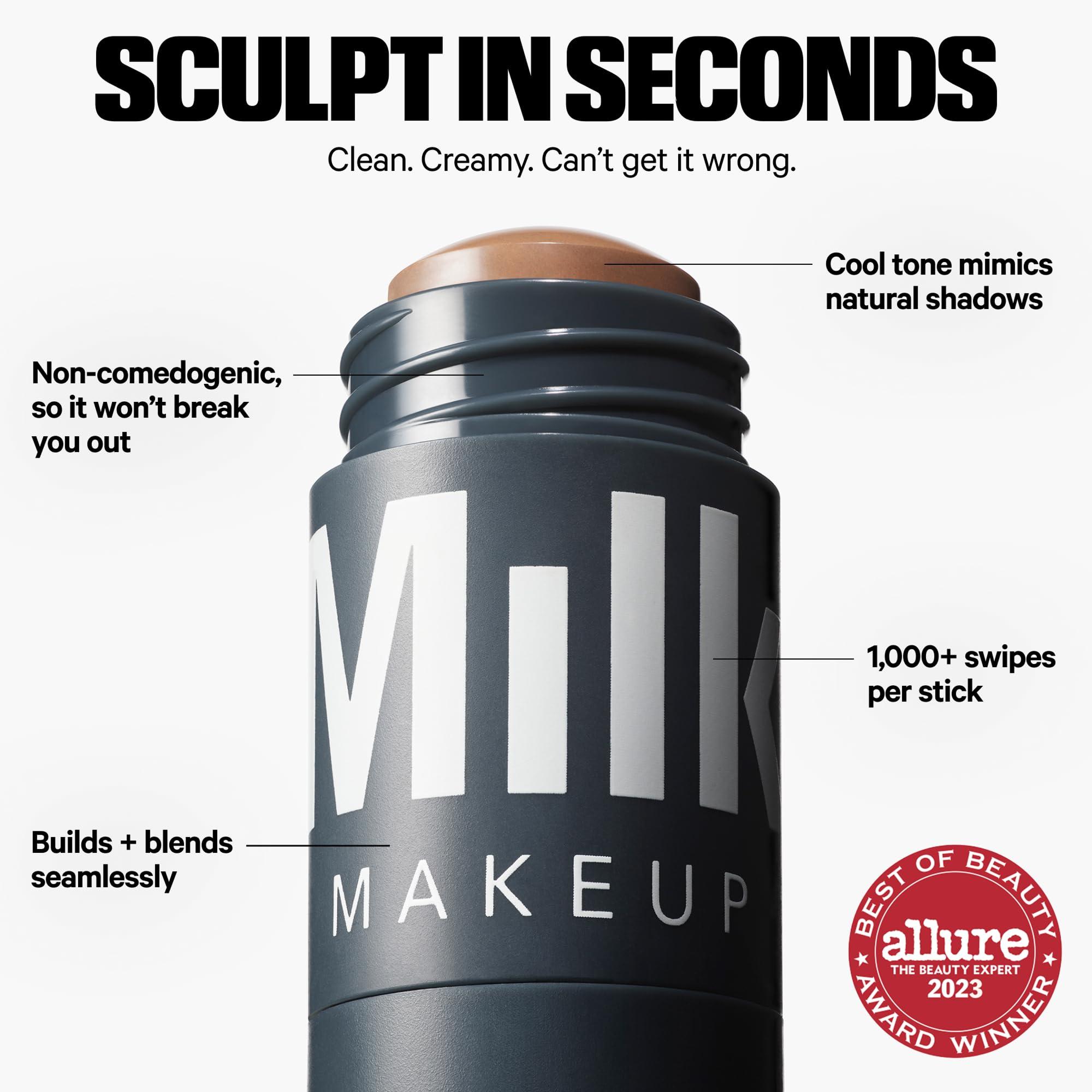 Milk Makeup Milk Makeup Sculpt Stick, Stoked (Medium to Medium Tan) - 0.19 oz - Cool-Toned Cream Contour Stick - Buildable, Blendable Color - 1,000+ Swipes Per Stick - Non-Comedogenic - Vegan, Cruelty Free