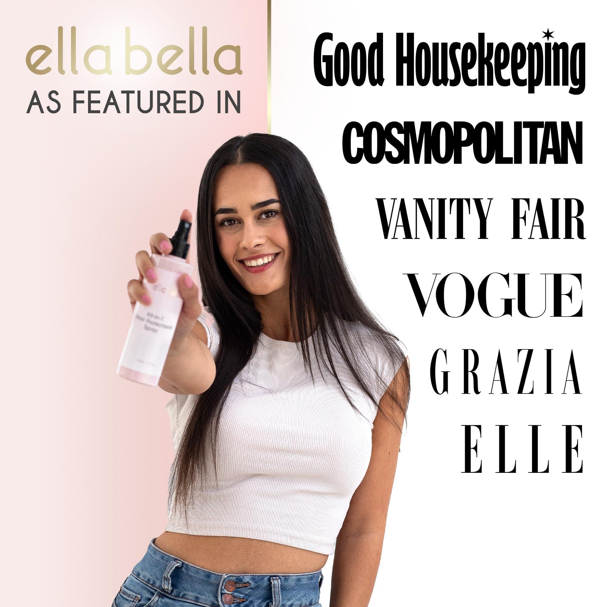 ELLA BELLA ELLA BELLA All-in-1 Heat Protectant Spray for Hair Repair, Protect, and Nourish with UV Shield Cruelty-Free Formula with Argan Oil, Jojoba, and Keratin Professional Hair Heat Protection Spray