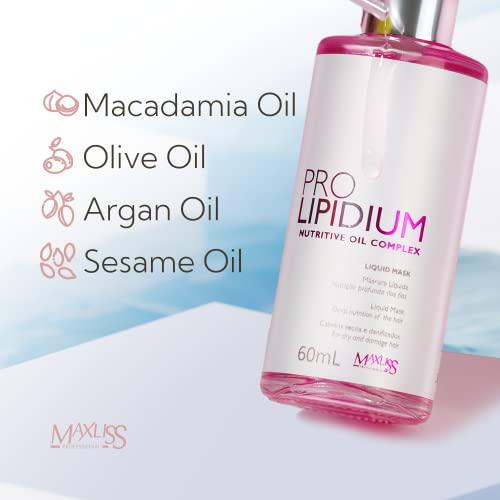 MAXLISS PROFESSIONAL MAXLISS PROFESSIONAL Pro Lipidium Hair Repair Mask, Deep Nutrition for Dry and Damaged Hair, with Macadamia Oil, Olive Oil, Argan Oil and Sesame Oil, 2 Oz