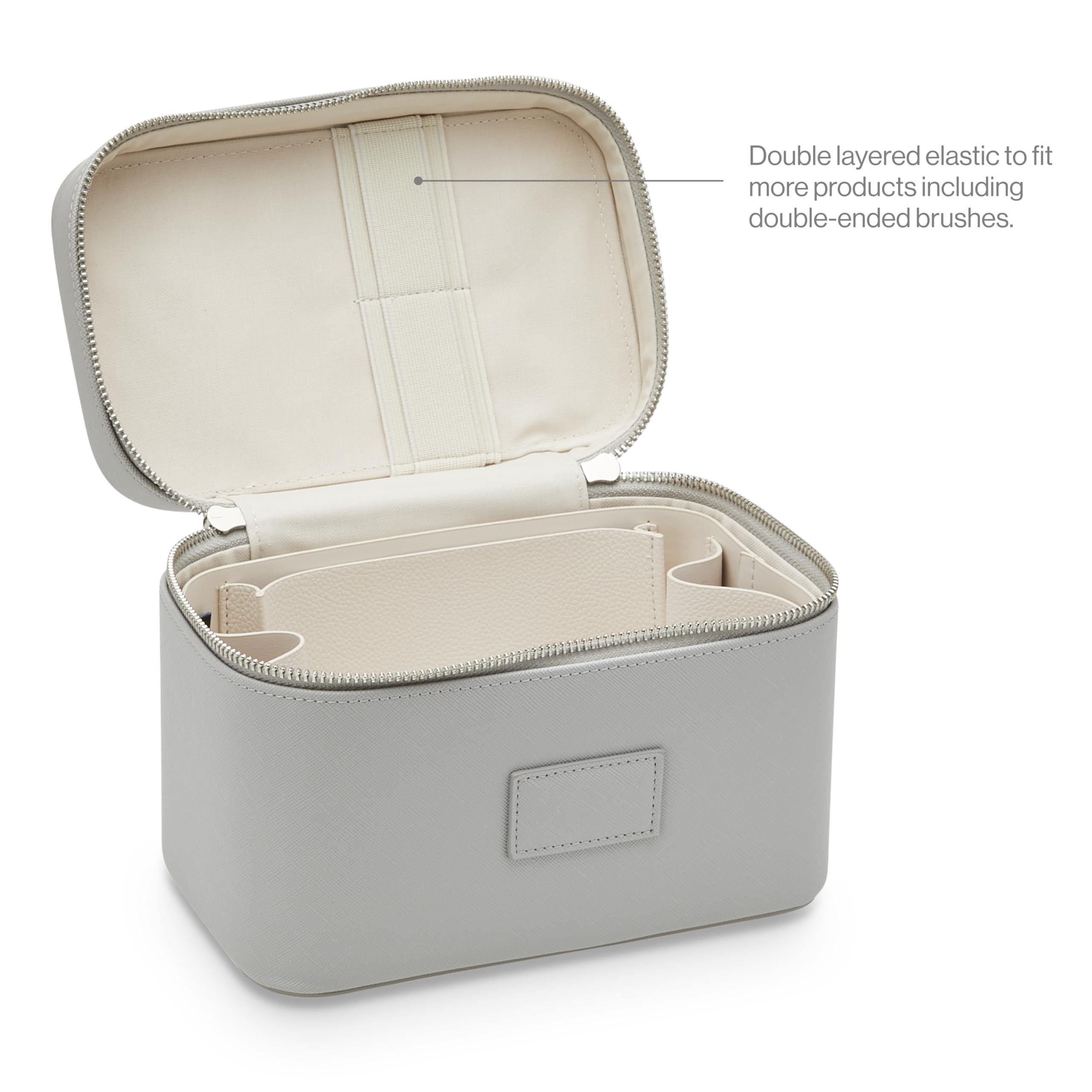 ETOILE ETOILE - Mini Vanity Case Grey - Stylish Travel Makeup Bag Organizer With Removable Dividers