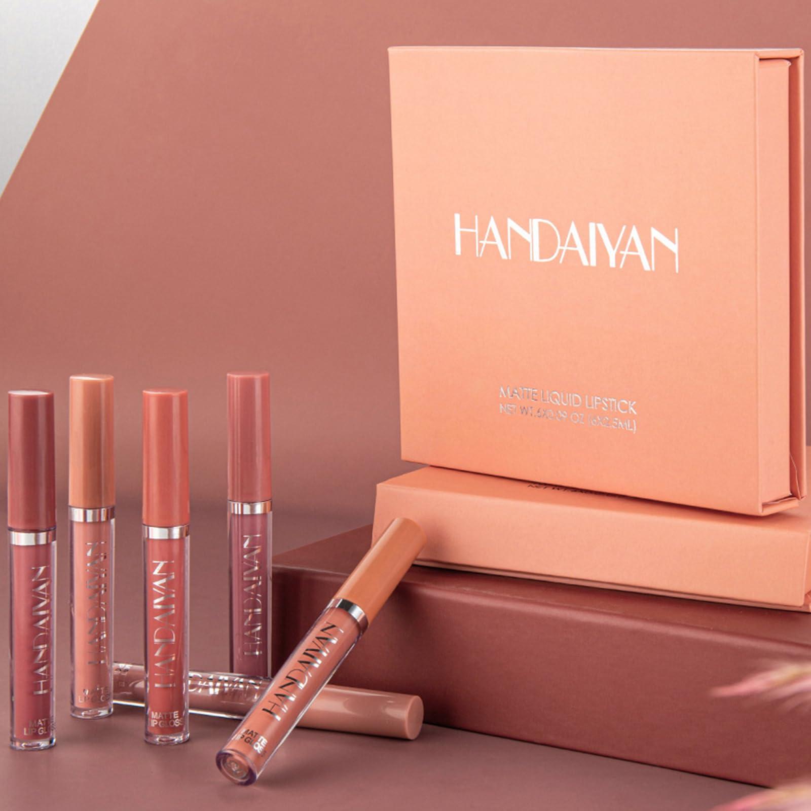 Hilareco PHOERA Foundation,6Pcs Matte Liquid Lipstick Makeup Set, Matte liquid Long-Lasting Wear,PHOERA Makeup Foundation Full Coverage(101- Porcelain)