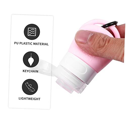 Beavorty Beavorty 4pcs Packaging Silicone Storage Bottle Travel Bottles with Clip Clear Bottle Keychain Holder Refillable Keychain Bottle Clear Container Mini Containers Travel Containers