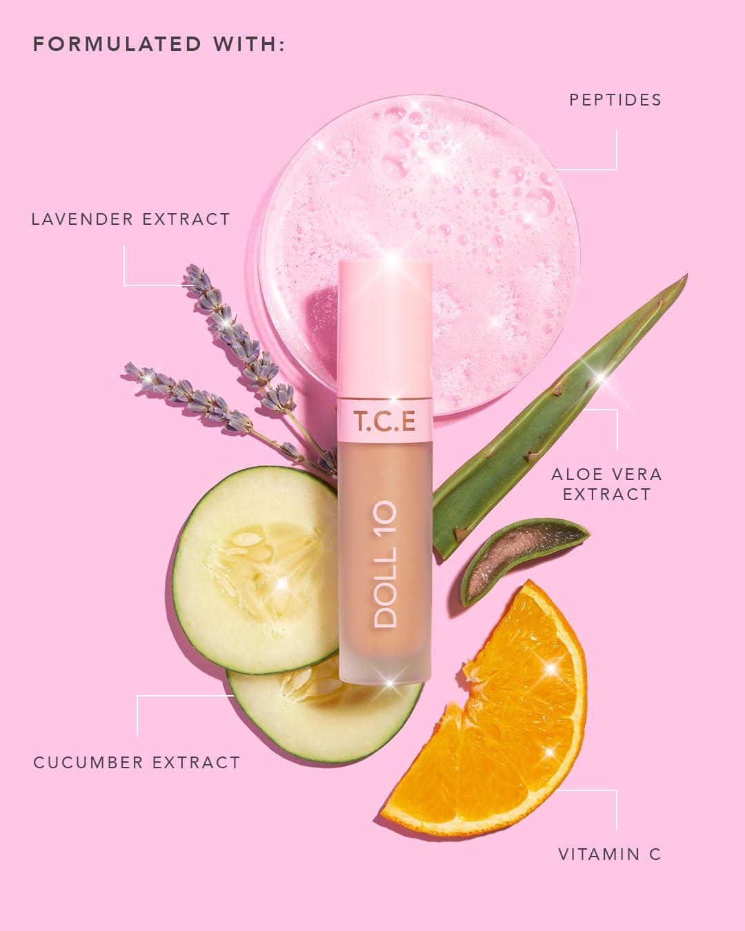 DOLL 10 NO. T.C.E This Covers Everything Super Coverage Concealer With Peptides (Deep, 0.33 oz)