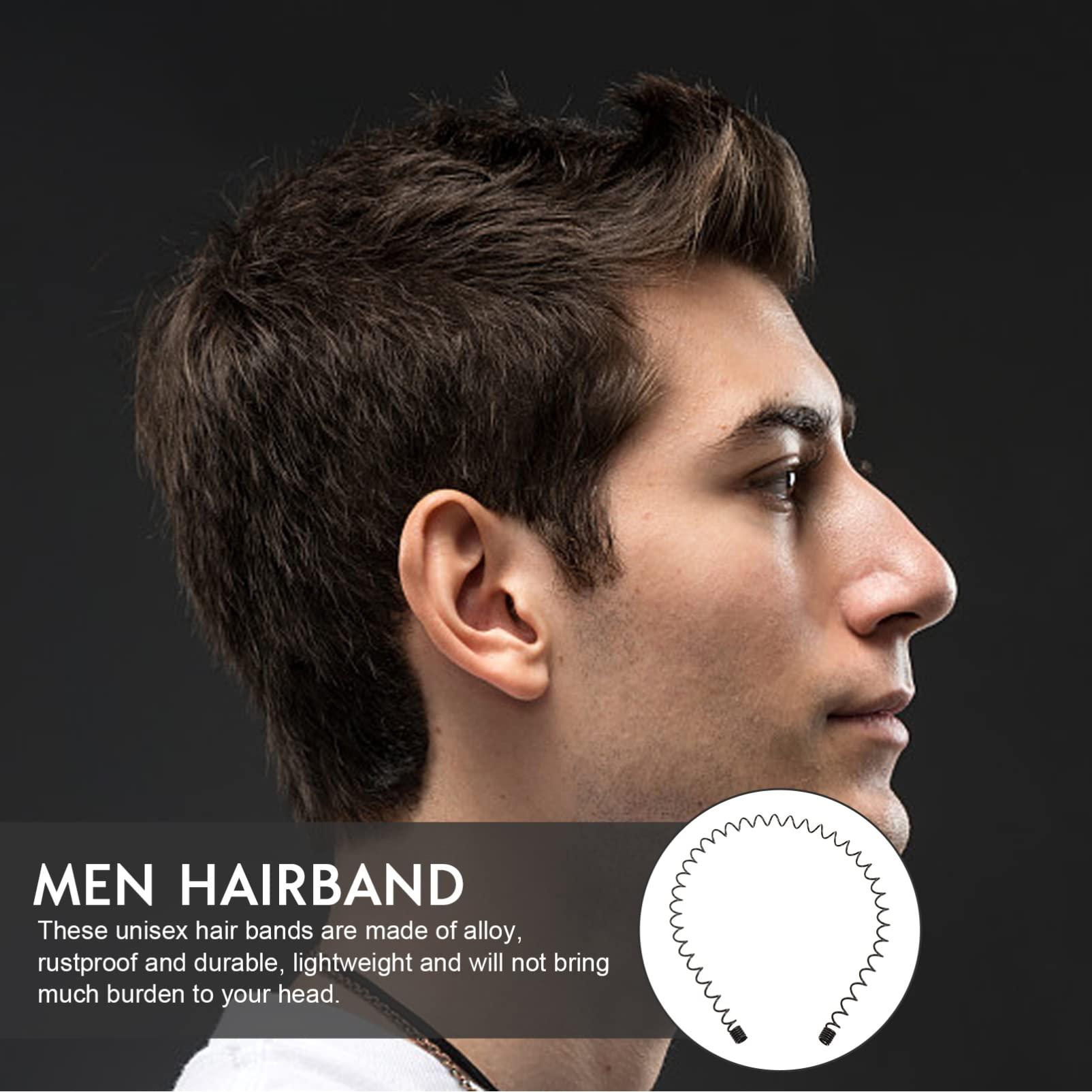 LALAFINA LALAFINA 8pcs Men\'s Headband Head Band Fashion Headband Men Headband Hair Bands Men Hair Band Hairbands for Man Wavy Headband Metal Hairbands Sports Hairband Headdress Metal Headband