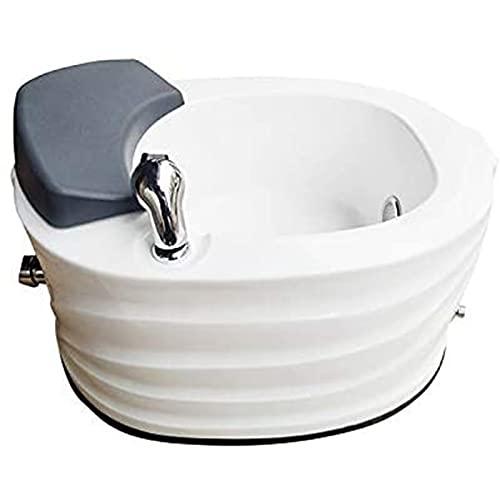 ZYQDRZ ZYQDRZ Pedicure Chair, Spa Foot Bath Acrylic Pedicure Equipment, Shampoo Sink Bowl, Spa Pedicure Chair, Shower Massage,White
