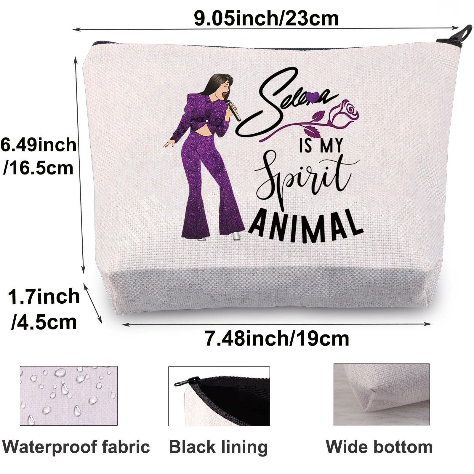 BWWKTOP BWWKTOP Singer Fans Cosmetic Makeup Bag Tejano Music Lovers Gift Singer Inspired Music Zipper Pouch Bag Singer Merchandise (Selen Spirit)