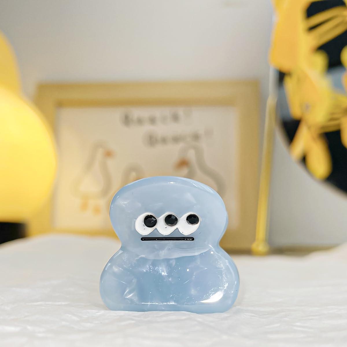 Clip Sugar Cute Monster Hair Clip,Acrylic Claw Clips,Hair Clips for Women,Pack of 2,Light Blue