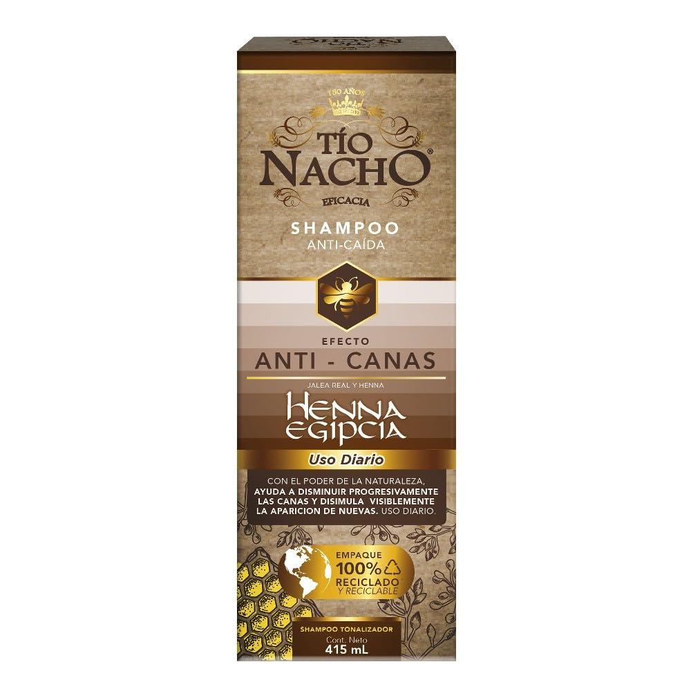 Tio Nacho Tio Nacho To Nacho Efecto Anti-Canas, Shampoo Anti-Cada con Henna Egipcia