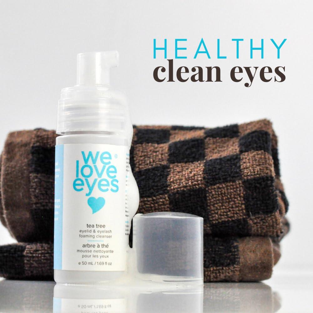 We Love Eyes We Love Eyes: Tea Tree Eyelid Foaming Cleanser - Vegan. All natural. Cruelty free. Safe for false lashes and eyelash extensions.