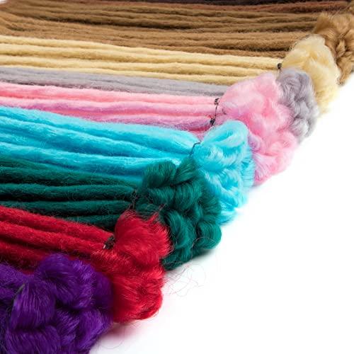 Originea Beauty Originea Crochet Dreadlocks Extensions 100% Handmade Synthetic Hair Extensions (Light Grey, 20 inch)