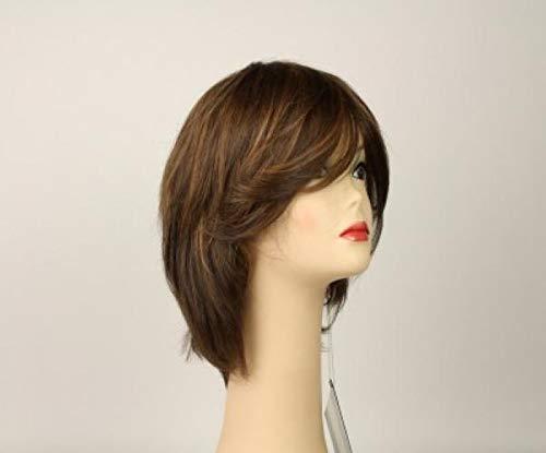 Freeda Wigs Freeda European human hair wig - Olivia Feathered Light Brown with Warm Blonde highlights Size L