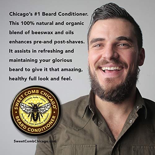 Sweet Comb Chicago Sweet Comb Chicago: Beeswax Beard Conditioner, Strong Hold for Your Beard, Strengthens & Softens Beards & Mustaches - Leave in Conditioner Wax for Men