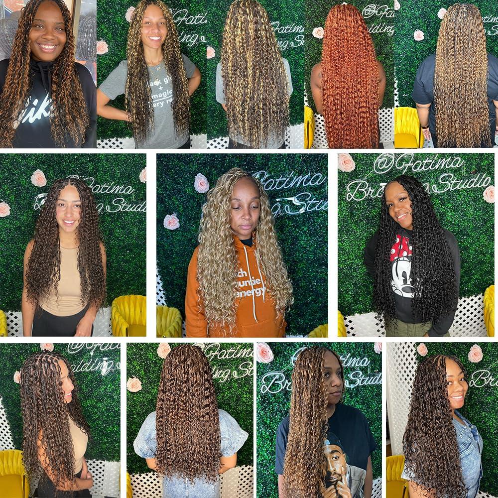 MIMORE Micro Braiding Hair Human Hair Bulk Deep Wave Virgin Human Braiding Hair for Micro Braids Hair No Weft Human Hair Braids Extension for Braiding 22inch (100g(1Pack/2Bundles), 27 Honey Blonde)