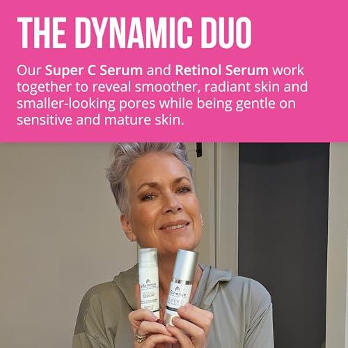 Vibriance Vibriance Dynamic Duo Skincare Bundle | Super C Vitamin Serum, Retinol Skin Care Set - Age-Defying Day and Night Routine