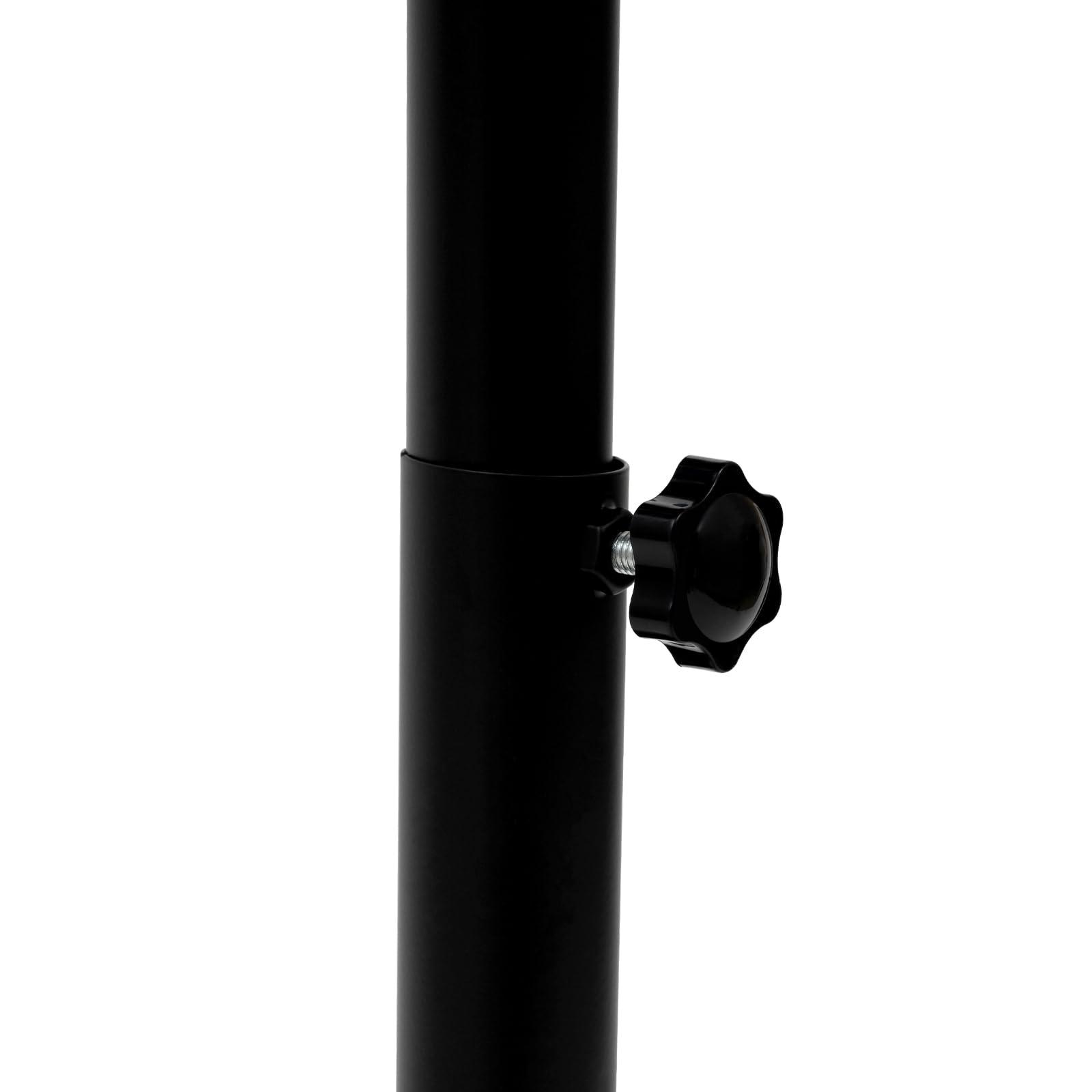 HAPPCUCOE Rolling Salon Trolley Cart Adjustable Height,Barber Shop Tray Storage Cart,Utility Cart,Professional Salon Hair Instrument Tray for Barber Stores (Black)