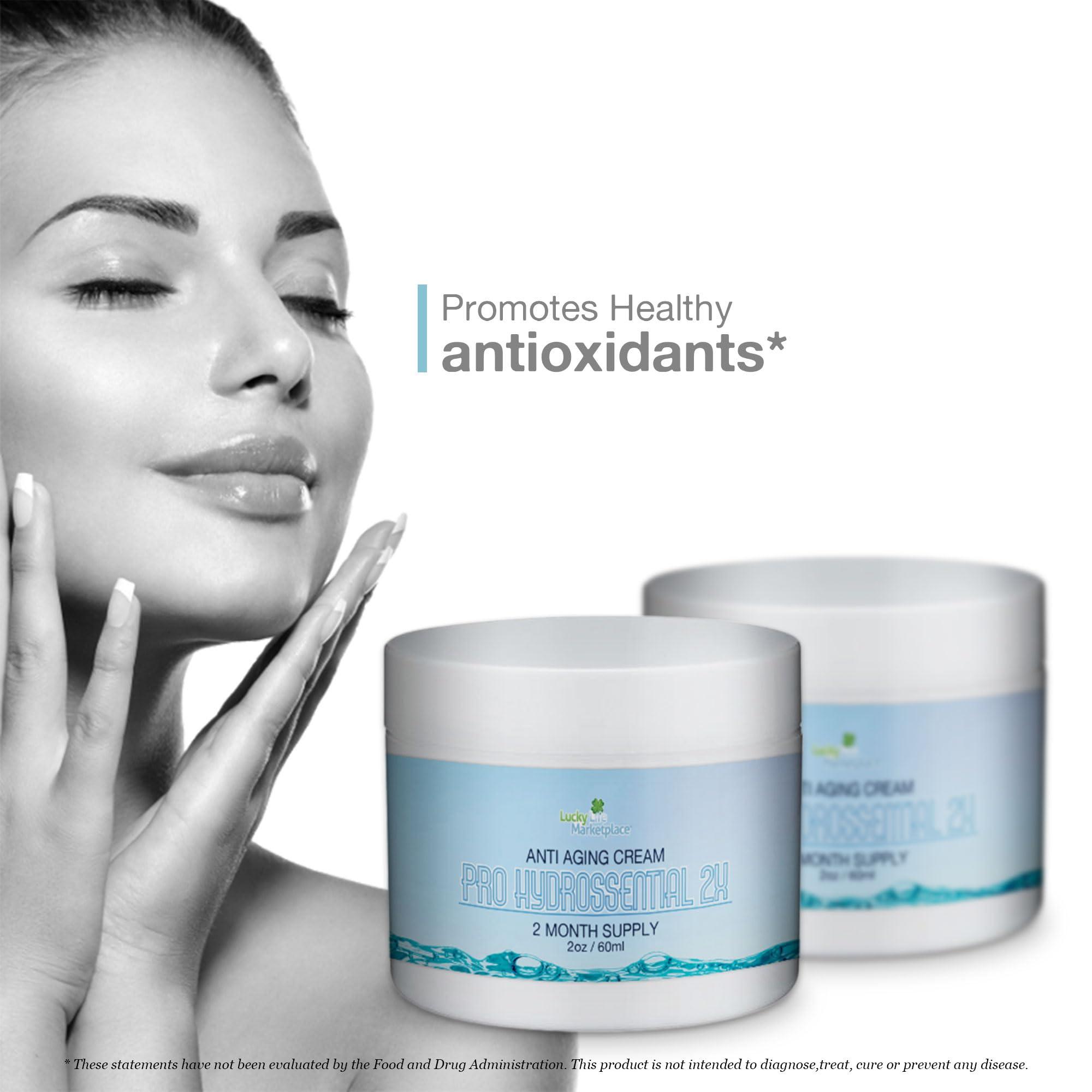 Lucky Life Marketplace Pro Hydrossential 2x Cream - Anti Aging Cream - 2 Month Supply - Help Lock in Moisture & Protect Skin Barrier with Ceramides - Reduce the Appearance of Wrinkles, Redness, & Age Spots - Face Cream