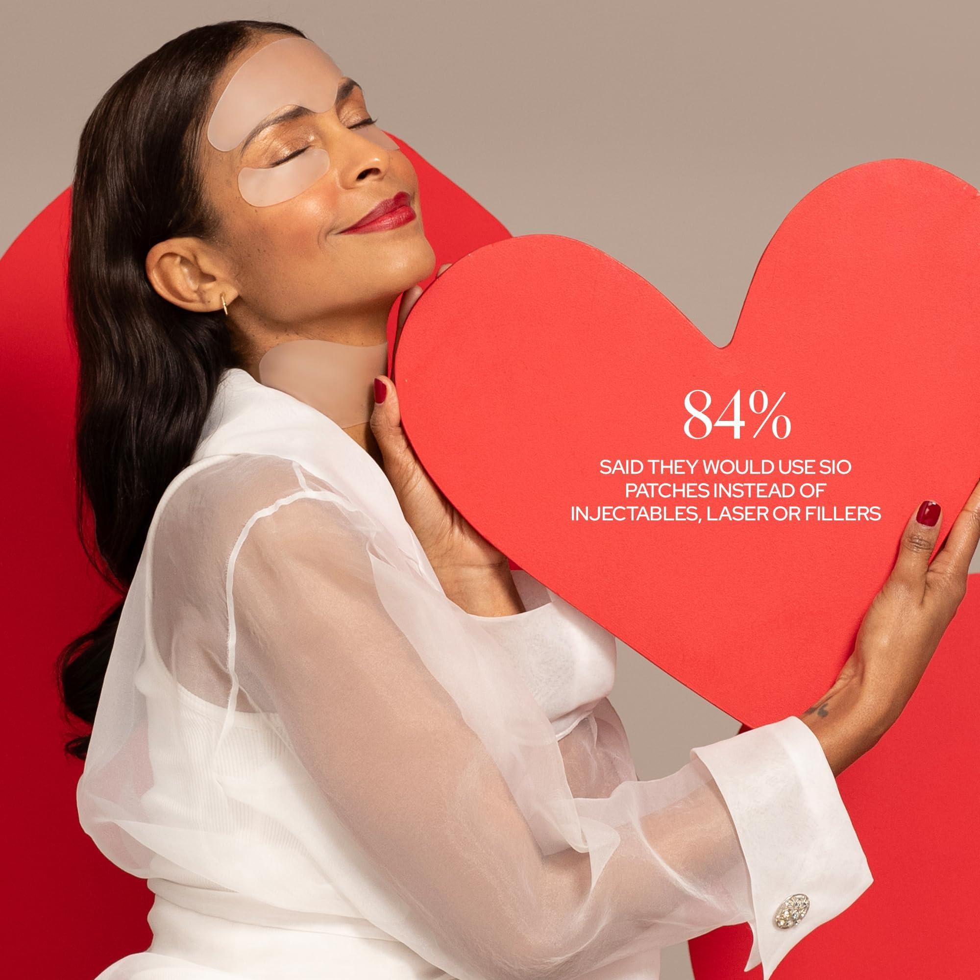 SiO SiO Beauty FaceLift - Reusable Anti-Wrinkle Patches for Neck, Forehead, Eye & Smile - Overnight Smoothing Silicone for Fine Lines, Wrinkles, and Aging