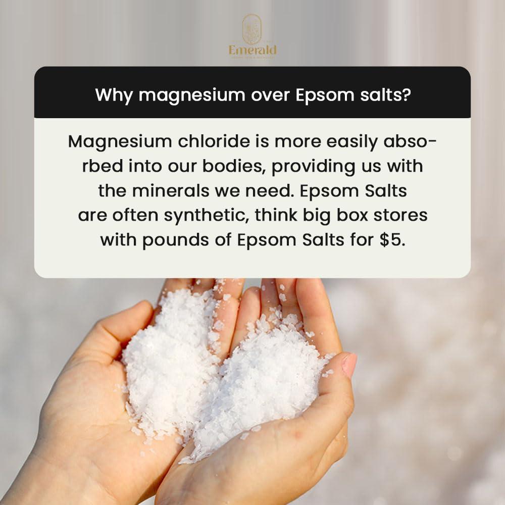 practicality Practicality Magnesium Flakes for Bath |100% Natural USA-Sourced and Manufactured Magnesium Chloride Flakes - Great for Foot & Body Relaxation, Better Absorption Over Epsom Salt | 32 FL OZ | 1 Pc