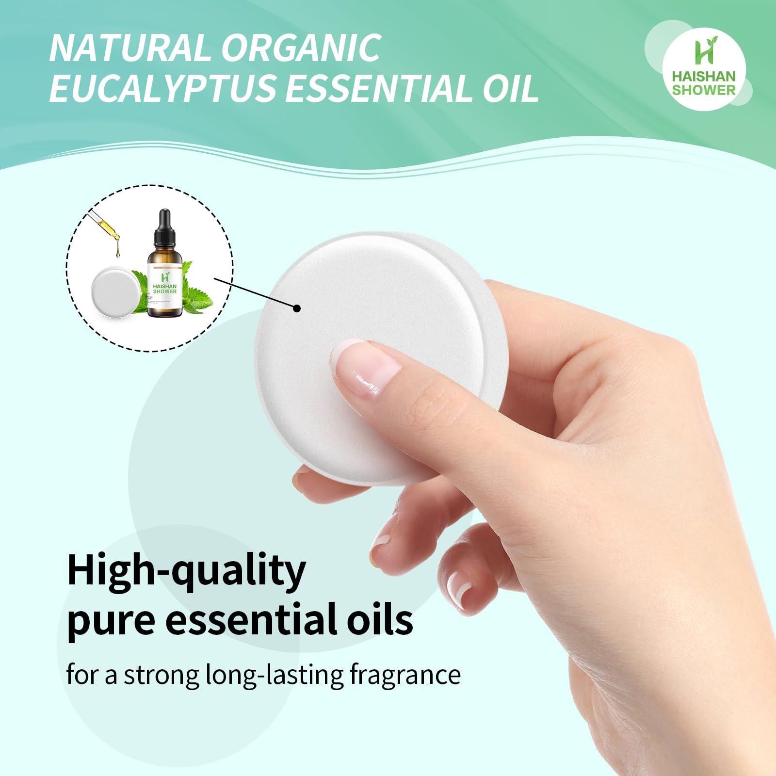 HAISHAN SHOWER Shower Steamers Aromatherapy Organic Eucalyptus & Mint Essential Oil, 5-Pack Shower Bombs Easter Basket Stuffers Gifts for Her Him Women or Men, Birthday Gifts for Girlfriend Mom Wife Sister Daughter