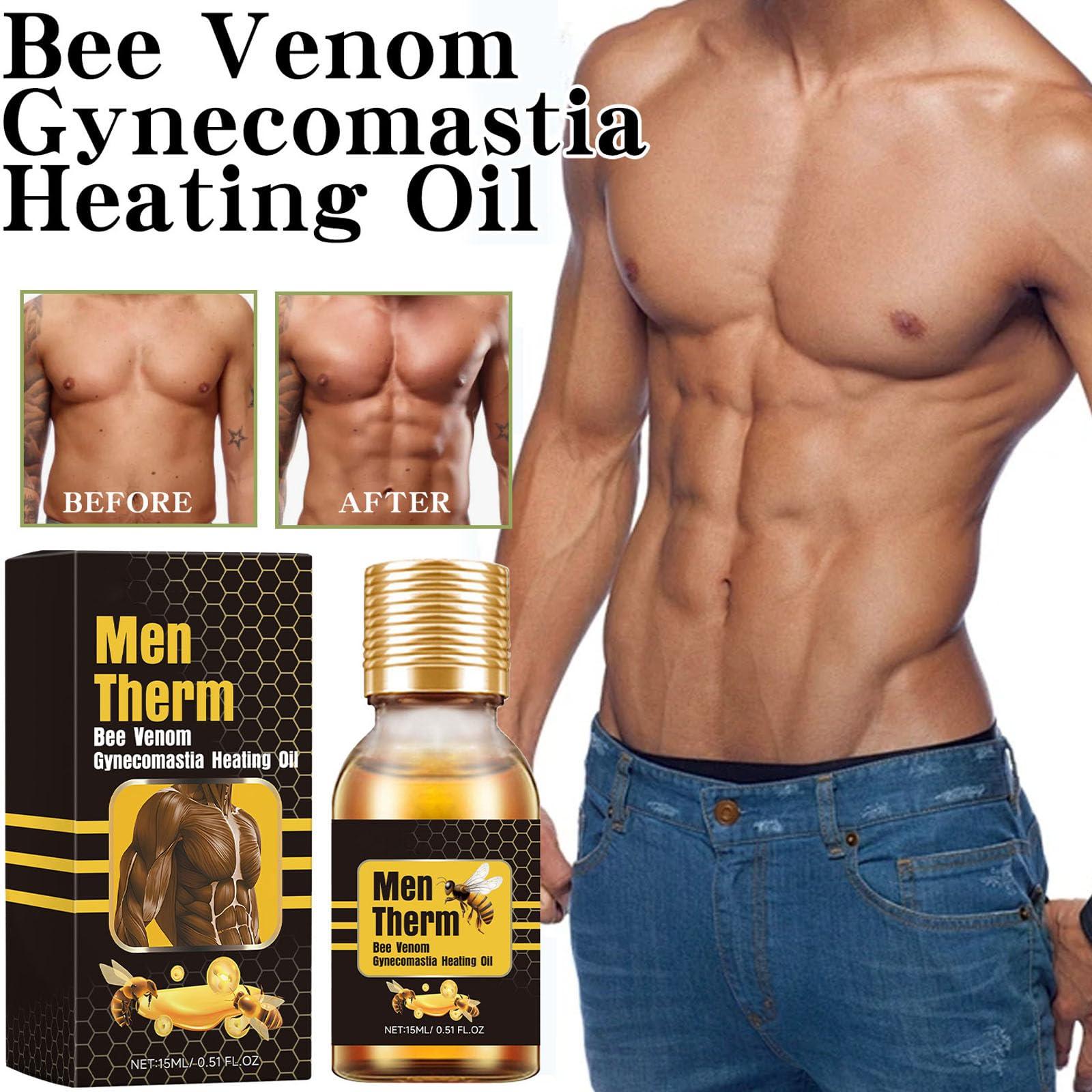 Generic Generic Men Therm Bee Venom Gynecomastia Heating Oil, Men Therm Bee Venom Oil, Mentherm Heating Oil, Gynecomastia Tightening Oil for Men, Men Contouring Treatment Oil (1pcs)