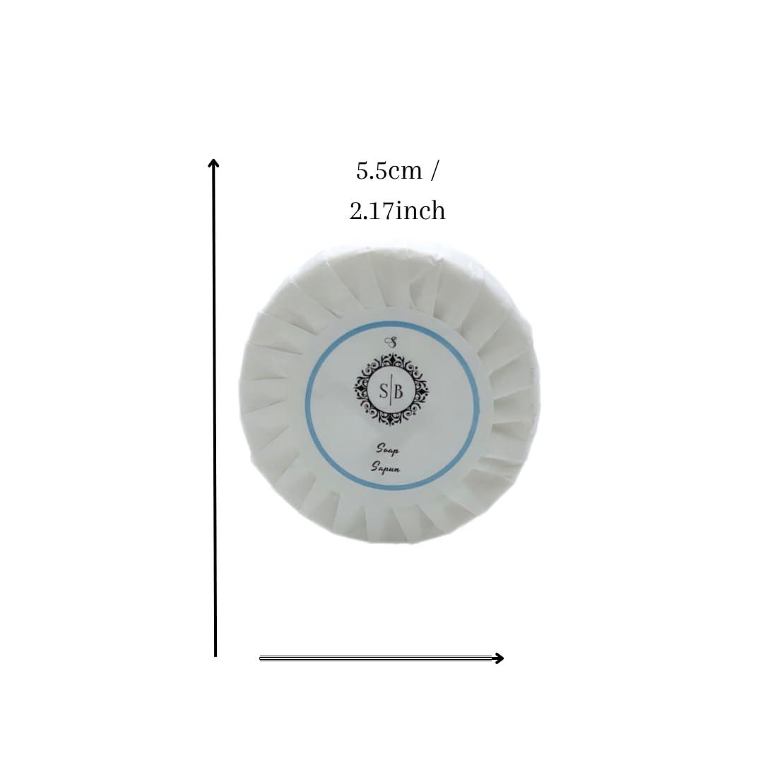 SB Essentials LLC Soap SB | Toiletries Bulk Set | Mini Amenities for Hotels, Air bnb, Yachts, Gym, Travel Size |50g Bar Soap Travel Size | 50 Pieces