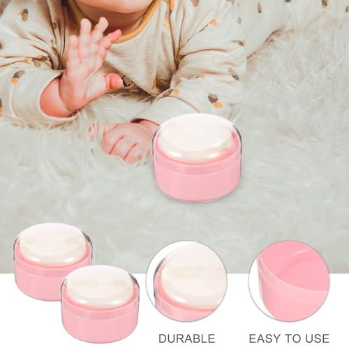 KOMBIUDA KOMBIUDA 2Pcs Loose Powder Puff Containers with Puffs Dusting Powder Boxes for Body Powder Travel-Friendly Cosmetic Puff for Home -go Use