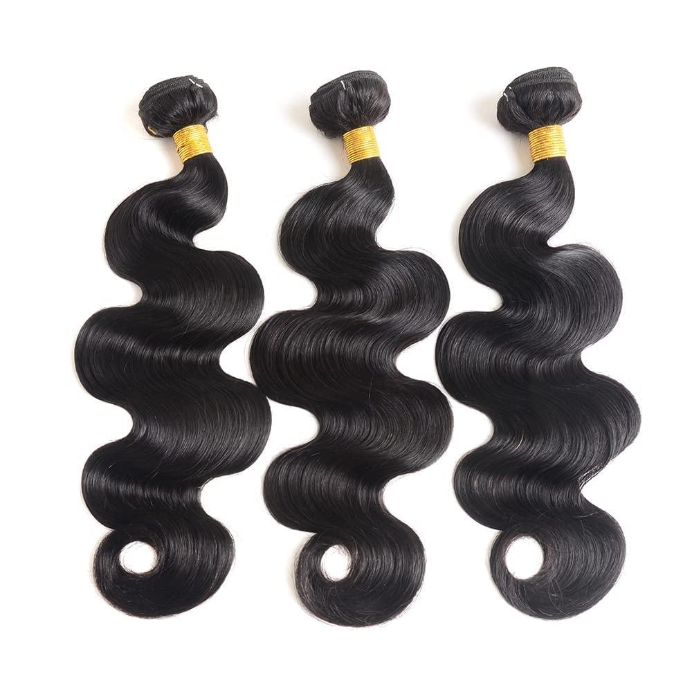 AIMAKER Body Wave Human Hair 3 Bundles 18 18 18inch Brazilian Virgin 3Bundles Human Hair Body Wave Bundles Hair Extensions
