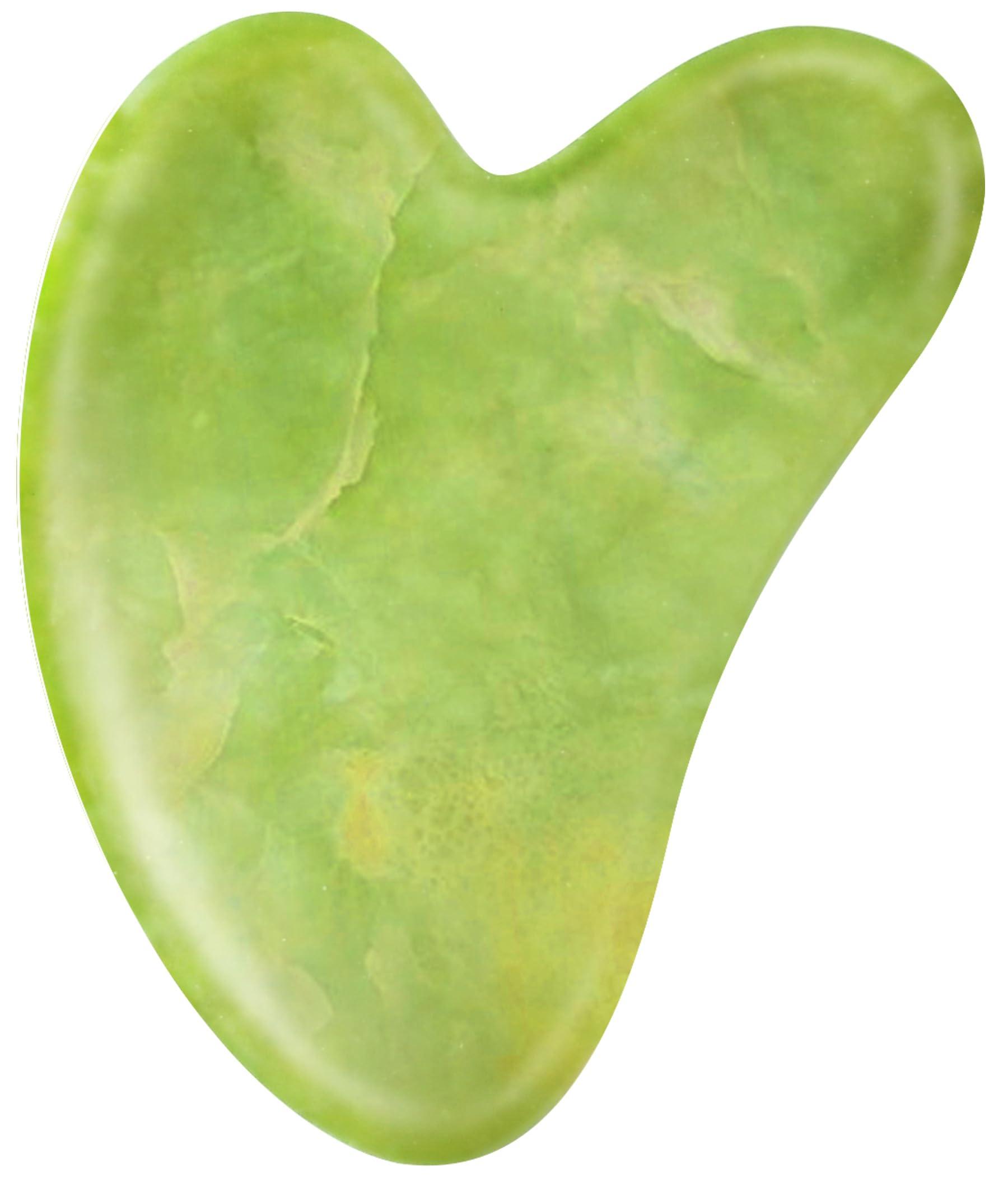Boncun Jade Gua Sha Facial Tools Guasha Tool for Face Massager Stones Gua Sha Stone Skincare Tools Facial Massager Tool Body Face Massage Tools Sculpting (Green)