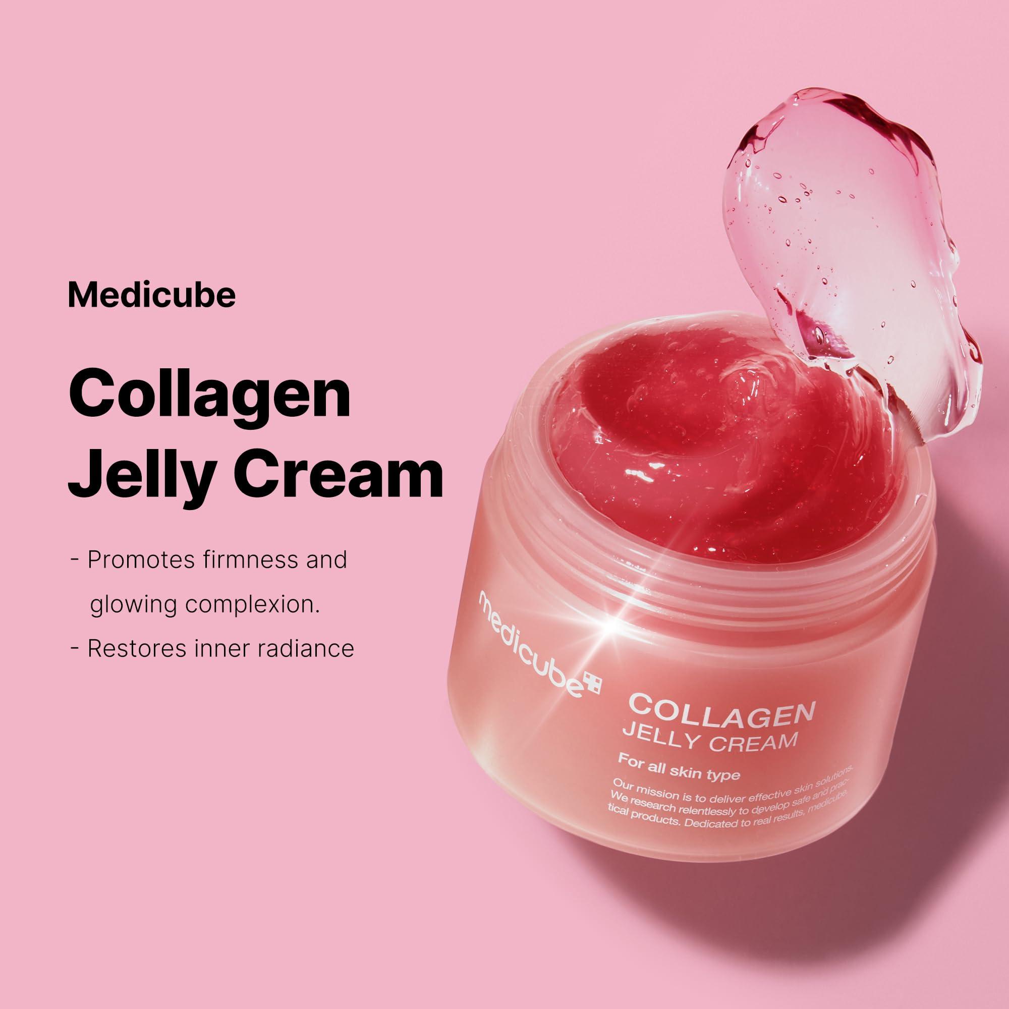 Medicube Medicube Collagen Jelly Cream- Niacinamide & Freeze-Dried Hydrolyzed Collagen - Boosts skin\'s barrier hydration and gives 24h Glow & Lifted Look - No artificial color, Korean skincare (3.71 fl.oz.)