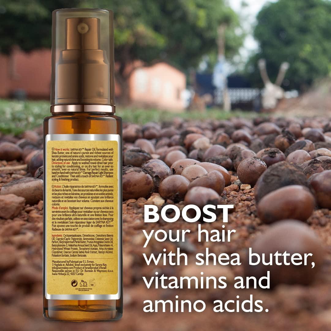 Saryna Key Saryna Key Damage Repair Light Shampoo (500ml/16.9oz) for Thin and Dry Hair with Pure African Shea Butter Hair Shampoo for Dry frizzy and Damaged Hair - Excellent Rinse Out Moisturizing and