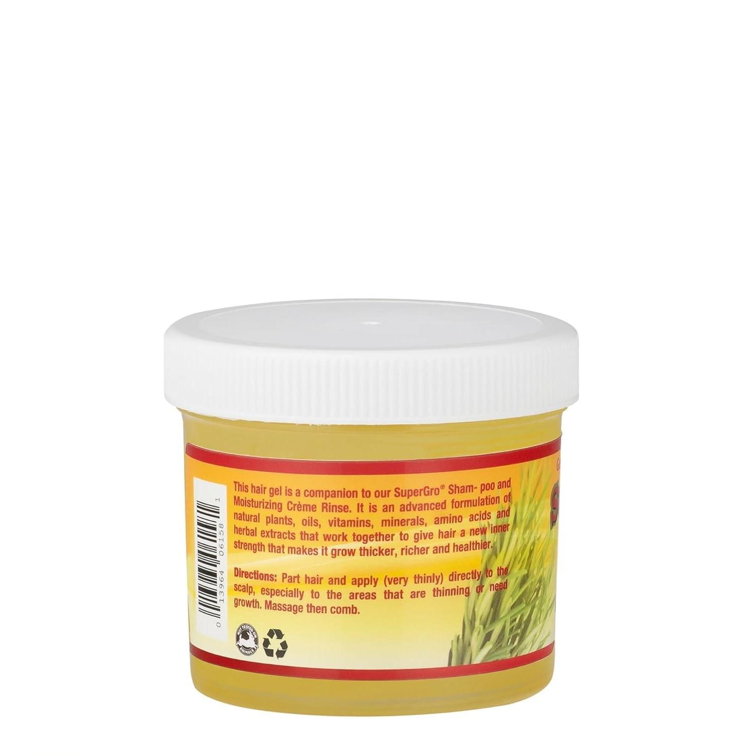 African Formulas SuperGro Hair Gel with Extra Hold - For Breading, Locking, Twisting, Retwisting, Styling - Natural Hair Gel for Nourishing, Shining for Silky, Wavy, Curly, Coily, Frizzy Hair - Hair Care Gel 4 oz