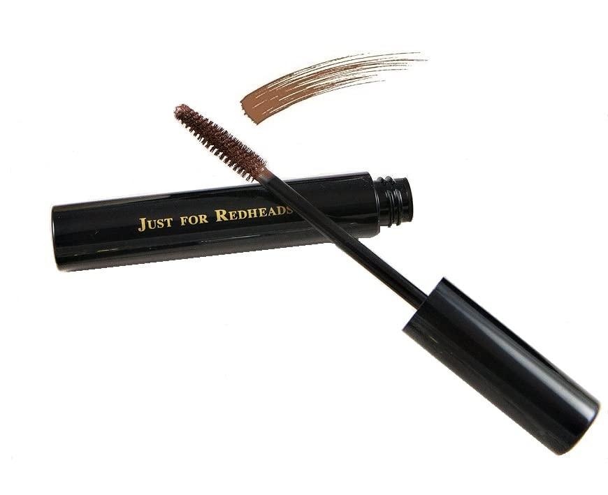 JUST FOR REDHEADS Just for Redheads Spice Supreme Waterproof Mascara - Designed for Redheads, Lengthens and Adds Volume, Great for Blondes, Smudge-Proof, Cruelty Free, Evenly Coats, Warm Cinnamon Tint - Made in the USA