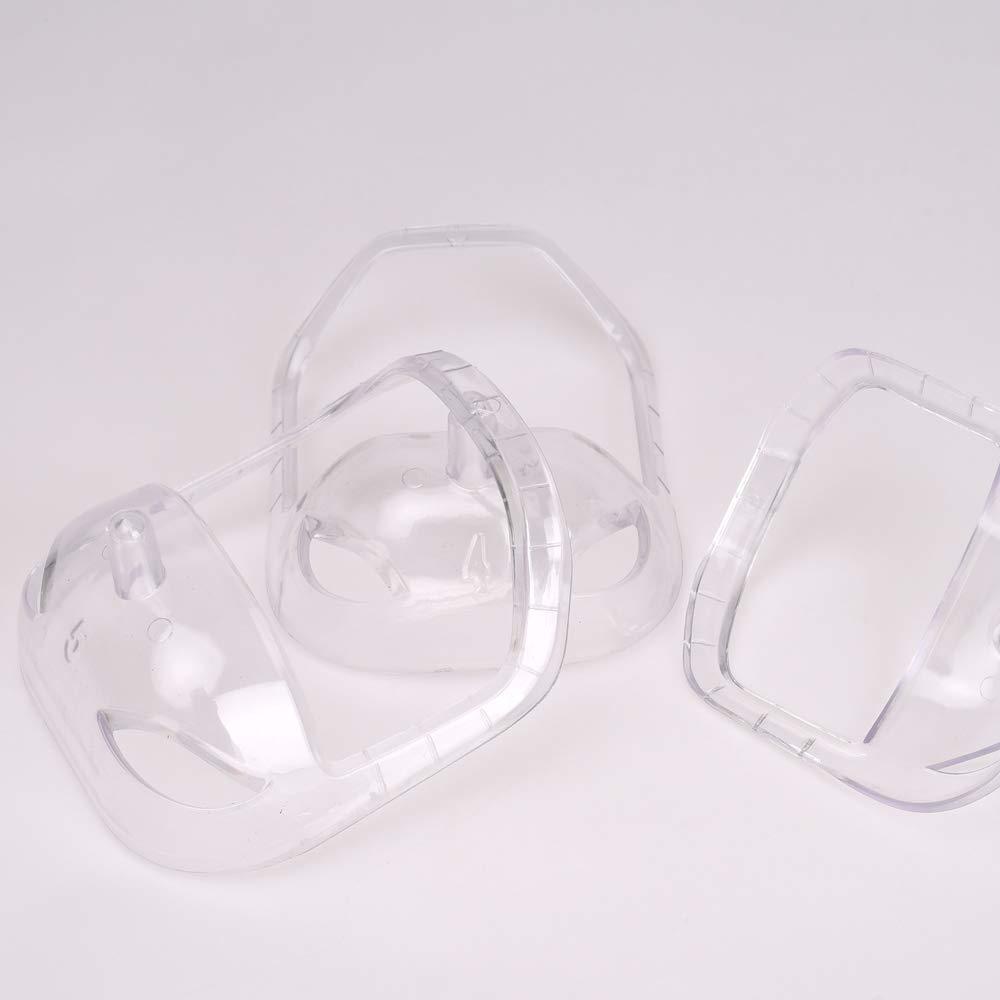 N\\A 5 Sizes Beard Shaping Tool Set - Goatee Shaver Template, Styling Guide for Precise Trimming, Shaping and Fashion Supplies for Men (Transparent)