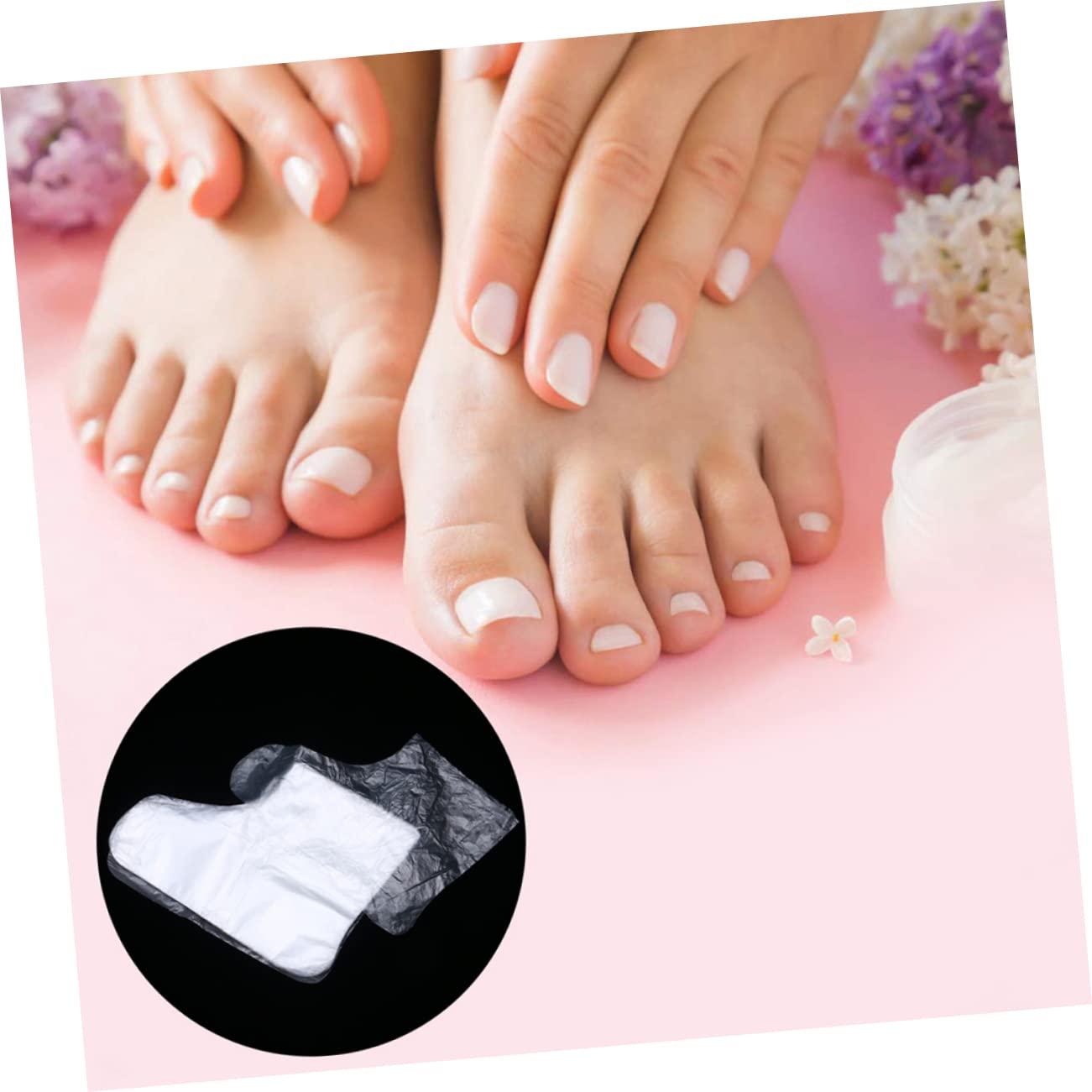 CIMAXIC 500pcs Wax Therapy Boots, Paraffin Wax Foot Liners, Hot Wax Booties, Paraffin Bath Liners, Paraffin Foot Bags, Bath Liner for Feet, Wax Therapy Bags