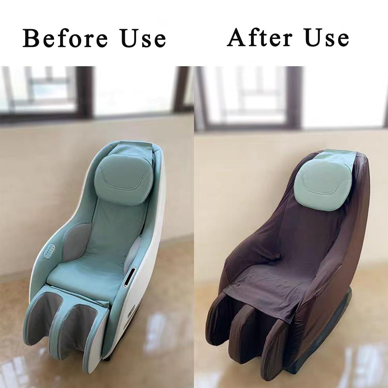 PHASFBJ PHASFBJ Small Massage Chair Cover Protector,Stretch-Fabric Sofa Massage Chair Full Body Cover Massage Chair Covers Dustproof Protectors Covers for Chivas Massage Chair,Khaki,Upper Body