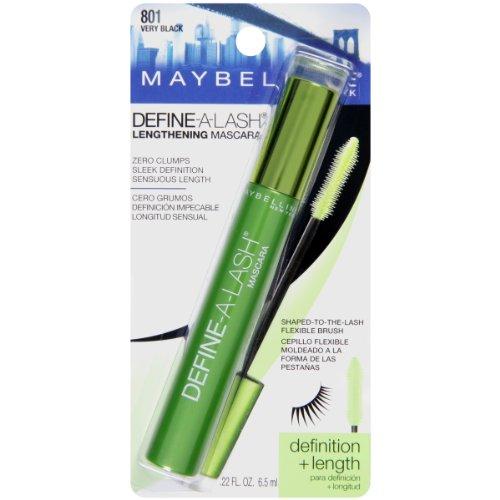 MAYBELLINE Maybelline New York Define-A-Lash Lengthening Washable Mascara, Very Black. For Washable Definition and Shape in Longer-looking Lashes, 0.22 Fluid Ounce (Pack of 2)
