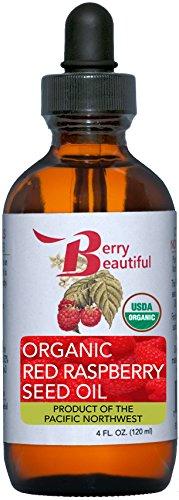 Berry Beautiful Certified Organic Red Raspberry Seed Oil - Cold Pressed by Berry Beautiful from Organically grown Raspberries - 100% Pure & Unrefined (4 fl oz)