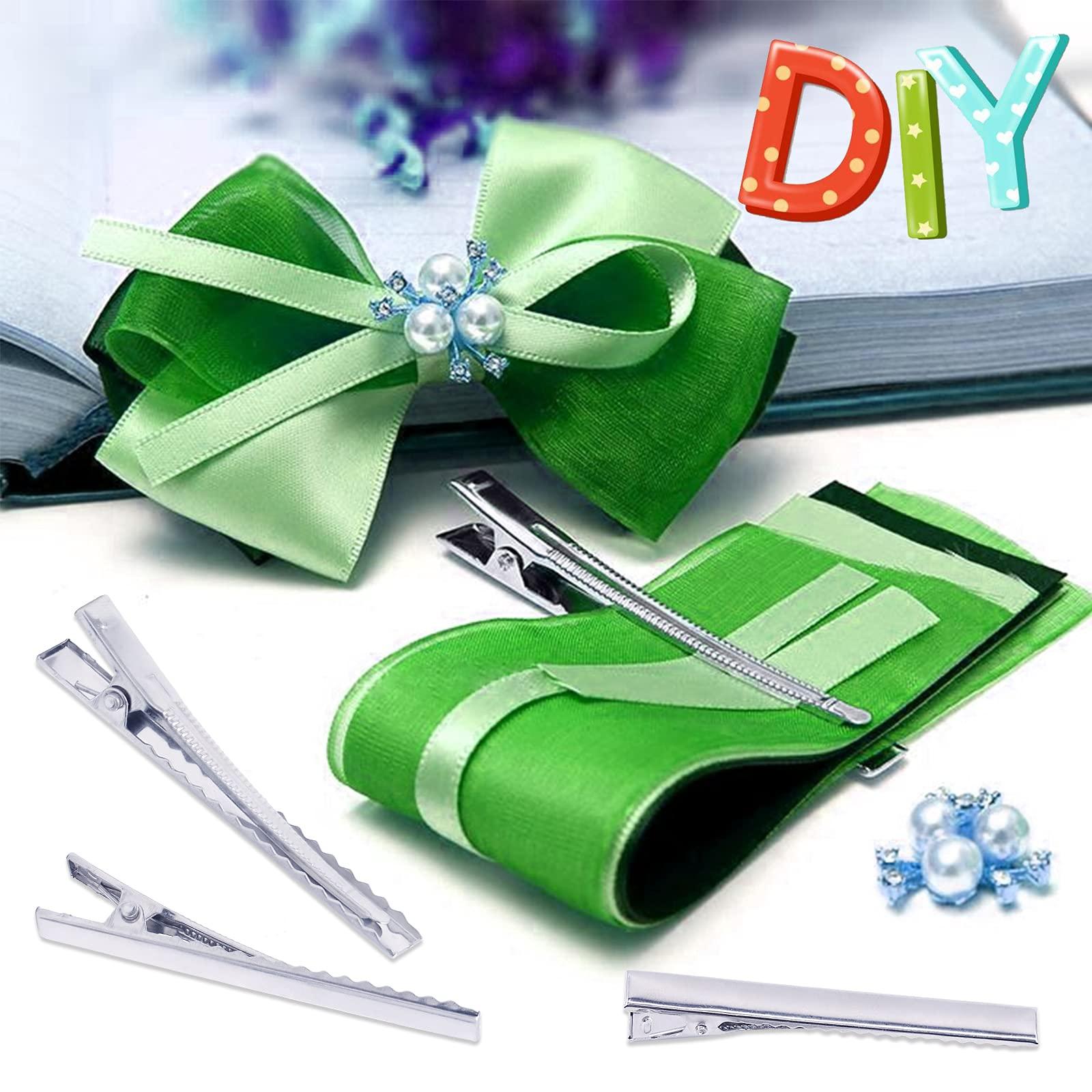 Mardatt Mardatt 200Pcs 2.95 inch / 7.5 cm Alligator Hair Clips Bulk Silver Single Prong Hair Clips For Bows Making Hair Pins For Sectioning Hair Styling And Sectioning Hairdressing DIY Crafts