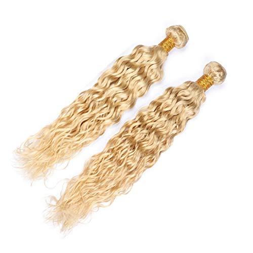 Tony beauty hair Tony Beauty Hair Russian Blonde Human Hair Weaves 2Bundles Wet Wavy with Frontal 3Pcs Lot Water Wave Pure 613 Blonde 13x4 Lace Frontal Closure with Virgin Hair Wefts (14 16+14)