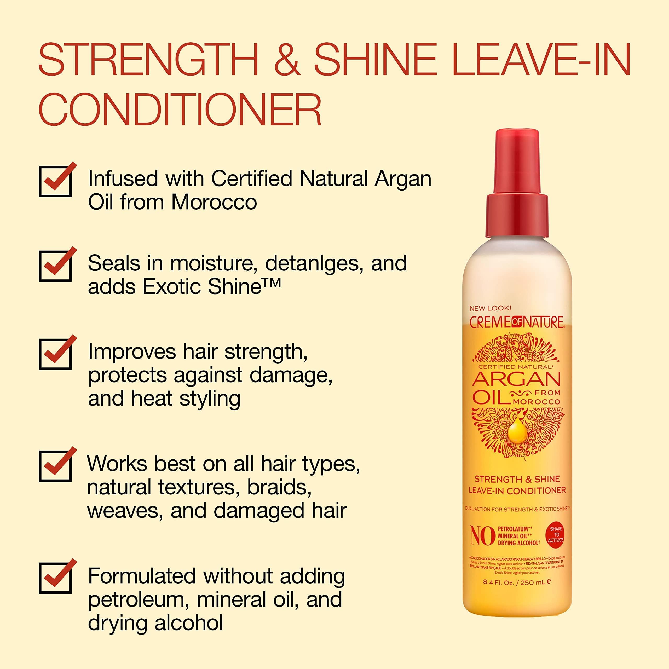 Creme of Nature Creme of Nature Argan Oil Hair Lotion and Leave In Conditioner Bundle, 8.45 Fl Oz