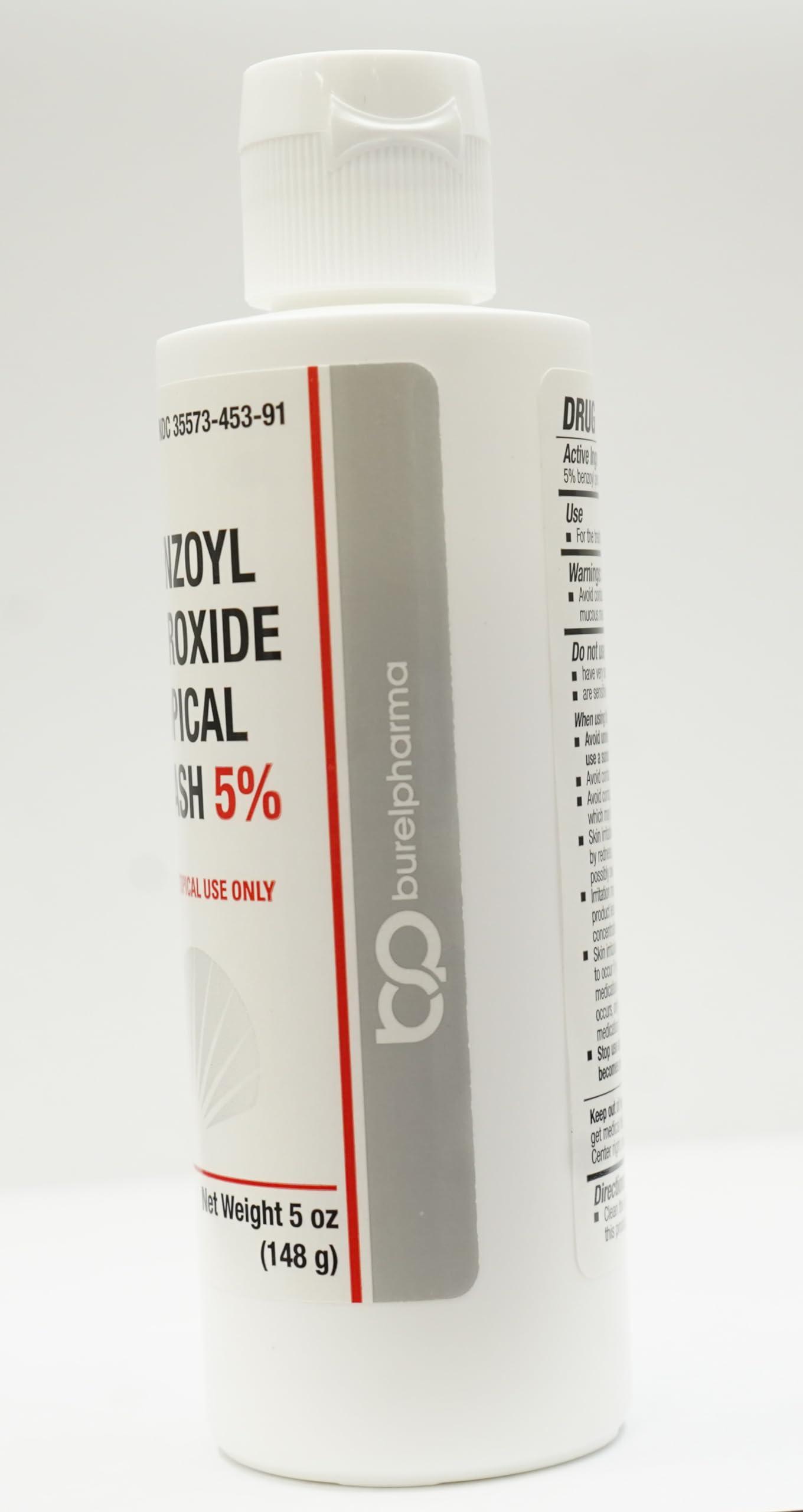 BurelPharma BurelPharma Benzoyl Peroxide Topical Face Wash 5% Acne Medication 5oz, 1 Count (Pack of 1)