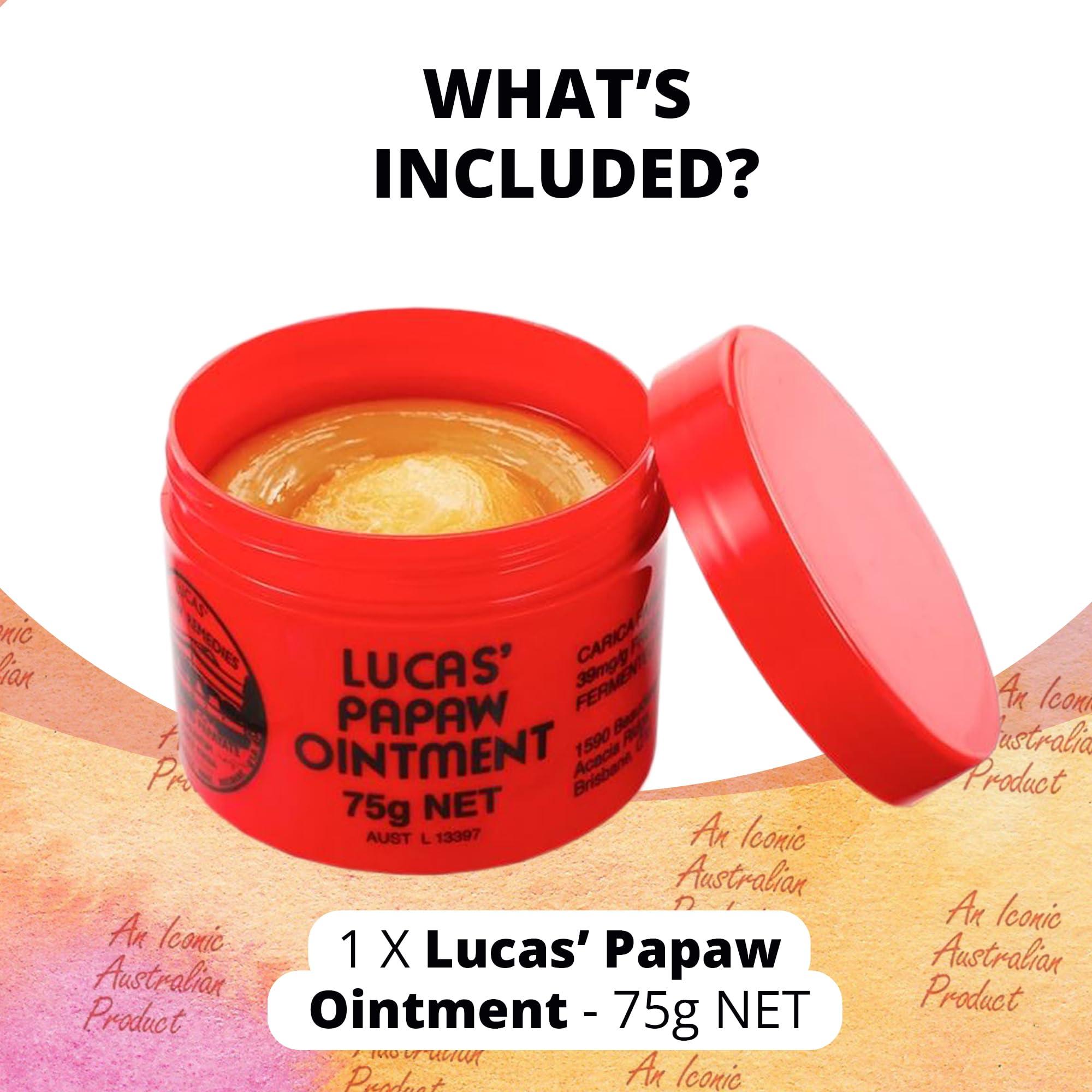 Treats from Home Lucas Pawpaw Lip Ointment, Lucas Pawpaw Cream, Lucas Pawpaw Ointment for Lips & Dry Skin (75g)