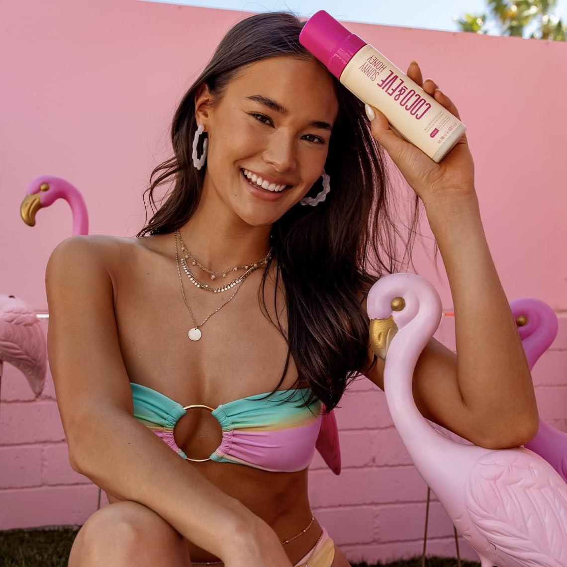 Coco & Eve Coco & Eve Sunny Honey Bali Bronzing Self Tanner Mousse - (Medium) All Natural Sunless Tanning Mousse | Instant Self Tanning Lotion with Bronzer and Skin Moisturizer (6.7 fl oz)